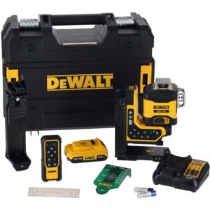 DeWalt DCLE34035 18v Cordless 360 Remote Control Green Laser Line Kit 1 x 2ah Li-ion Battery Charger Case