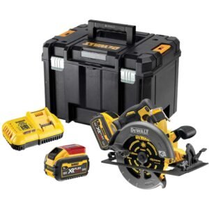 DeWalt DCS578 54v XR Cordless Brushless FLEXVOLT High Power Circular Saw 190mm 2 x 9ah Li-ion Battery Charger Case