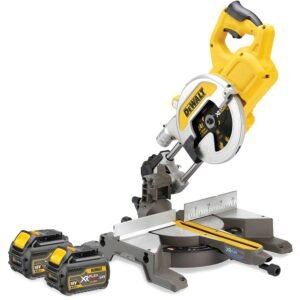 DeWalt DCS777 54v XR Cordless FLEXVOLT Mitre Saw 216mm 2 x 6ah Li-ion Battery Charger Case