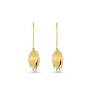 Demeter's Blooming Love Pearl Tulip Drop Earrings