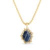 Demeter's Romance Sodalite & Topaz Floral Pendant Necklace