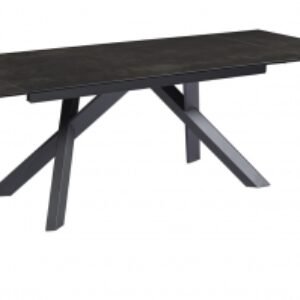 Derby Dark Grey Ceramic 6 Seater Extending Dining Table - 180cm