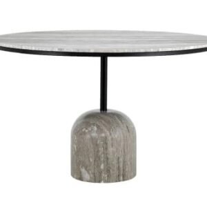 Duncan Grey Marble 4 Seater Round Dining Table