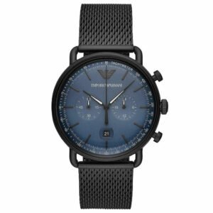 Emporio Armani AR11201 Chronograph Date Mesh Bracelet Strap Men's Watch