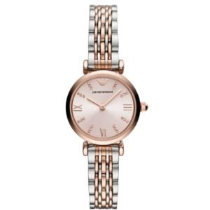 Emporio Armani AR11223 Pink Dial Two Tone Ladies Watch