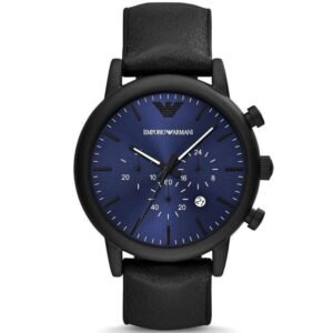 Emporio Armani AR11351 Chronograph Black Leather Men's Watch
