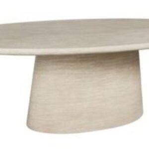 Fictus Travertine Beige 10 Seater Oval Pedestal Dining Table