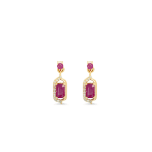 Forever Classic Ruby & Diamonds Drop Earrings