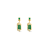 Forever Classic Zambian Emerald & Diamonds Drop Earrings