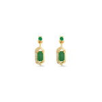 Forever Classic Zambian Emerald & Diamonds Drop Earrings