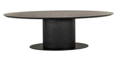Gordon Dark Wood 8 Seater Oval Pedestal Dining Table