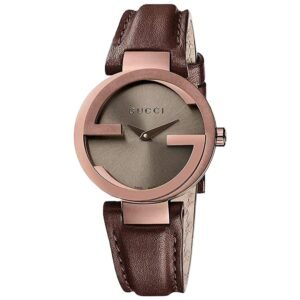 Gucci YA133504 Interlocking Brown Dial Ladies Watch