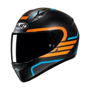 Hjc C-10 Motorcycle Helmet Lito Black Blue Orange