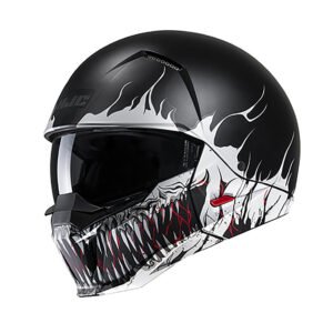 Hjc I20 Scraw Open Face Motorcycle Helmet Black