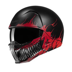 Hjc I20 Scraw Open Face Motorcycle Helmet Red