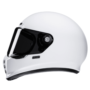 Hjc V10 Plain Motorcycle Helmet - White- Full Face