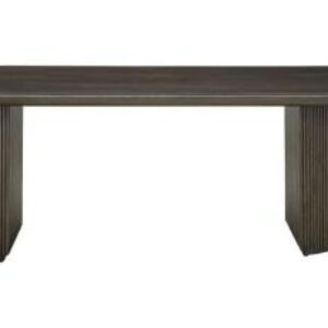Kingston Dark Wood 12 Seater Oval Dining Table with Fluted Base