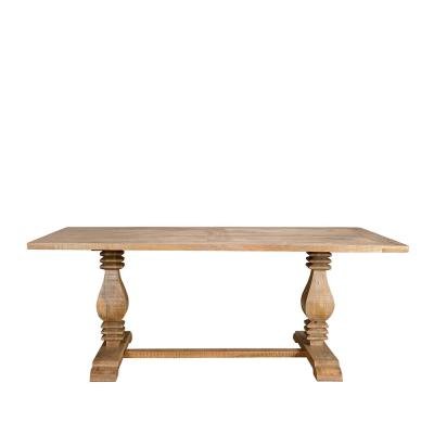 Lucca Mango Wood 8 Seater Double Pedestal Dining Table - 200cm