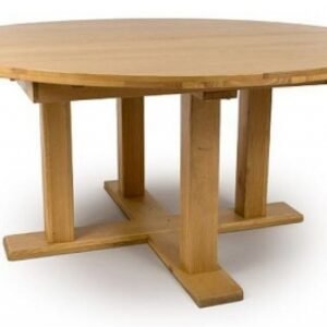 Madrid Oak 6-8 Seater Round Extending Dining Table - 160cm-210cm
