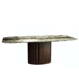 Mayfair Marble Boat Edge 8 Seater Pedestal Dining Table - Variation Available