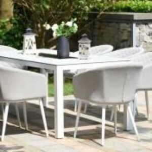 Maze Ambition Lead Chine 8 Seater Fire Pit Table Garden Dining Set