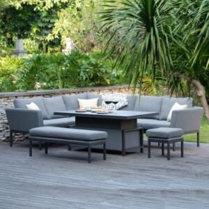 Maze Pulse Flanelle Rising Table Corner Garden Dining Set