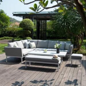 Maze Pulse Lead Chine Rising Table Corner Garden Dining Set