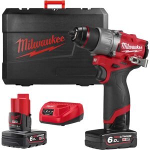 Milwaukee M12 FDD2 Fuel 12v Cordless Brushless Drill Driver 2 x 6ah Li-ion Battery Charger Case