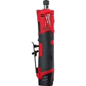 Milwaukee M12 FDGS Fuel 12v Cordless Brushless Straight Die Grinder 1 x 2ah & 1 x 4ah Li-ion Battery Charger Bag