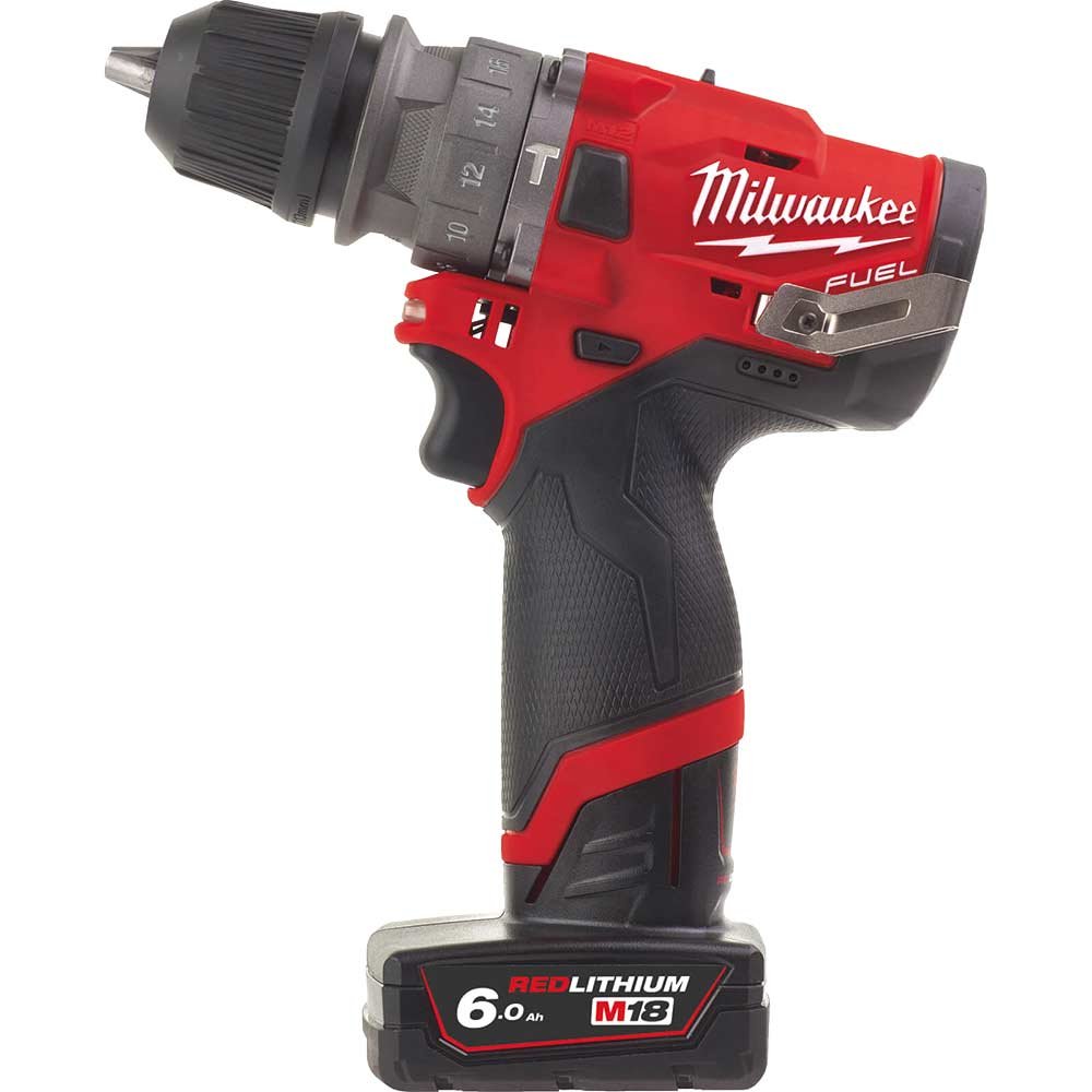 Milwaukee M12 FPDXKIT Fuel 12v Cordless Brushless Combi Drill 2 x 6ah Li-ion Battery Charger Case
