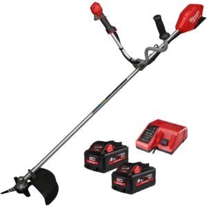 Milwaukee M18 FBCU Fuel 18v Cordless Brushless Brush Cutter 400mm 2 x 8ah Li-ion Battery Charger