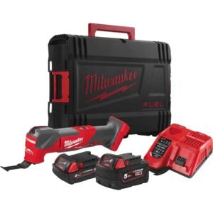 Milwaukee M18 FMT Fuel 18v Cordless Brushless OIS Oscillating Multi Tool 1 X 2ah & 1 x 5ah Li-ion Battery Charger Case