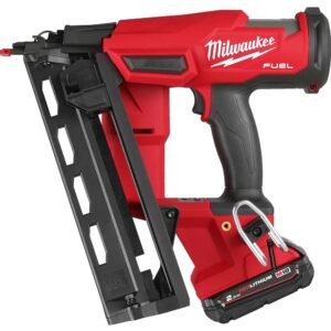Milwaukee M18 FN16GA Fuel 18v Cordless Brushless 16 Gauge 2nd Fix Nail Gun 2 x 2ah Li-ion Battery Charger Case