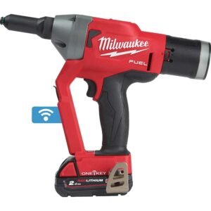 Milwaukee M18 ONEFPRT Fuel 18v Cordless Brushless Rivet Gun 2 x 2ah Li-ion Battery Charger Case