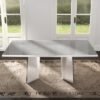 Modern Mara White Italian 6 Seater Dining Table
