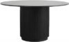 NORDAL Erie Black Marble 4 Seater Round Dining Table
