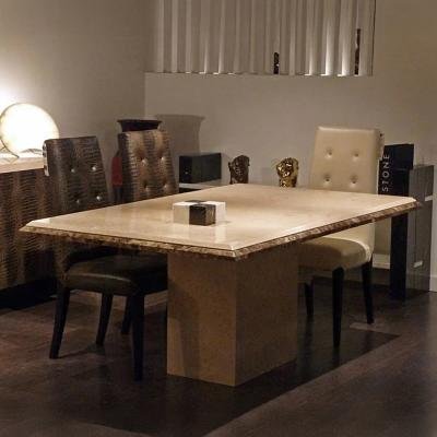 Parthenon Marble Pedestal Dining Table - Variation Available
