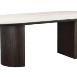 Ritz Beige Ceramic Top 10 Seater Pedestal Dining Table