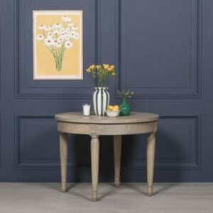 Rustic White Cedar 2-8 Seater Oval Extending Dining Table - 100cm-199cm