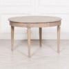 Rustic White Cedar 4-8 Seater Oval Extending Dining Table - 117cm-206cm