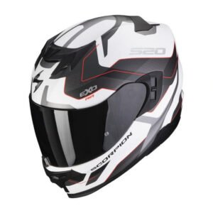 Scorpion Exo 520 Evo Full Face Motorcycle Helmet Elan White Red