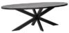 Scotch Stone Effect 8 Seater Oval Dining Table with Spider Legs