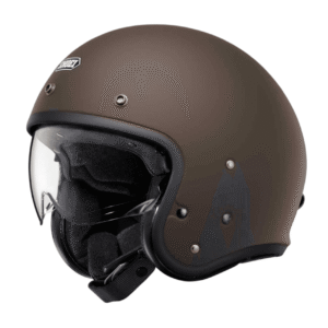 Shoei J.o2 Plain Motorcycle Helmet - Matt Brown - Open Face
