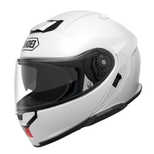 Shoei Neotec 3 Plain Motorcycle Helmet - White - Flip Up