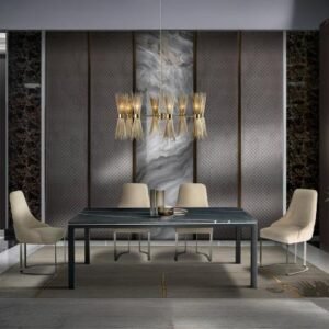 Stilo Marble Dining Table with Metal Base - Variation Available