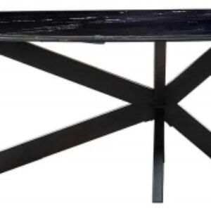 Trocadero Black Marble 8 Seater Dining Table with Spider Legs