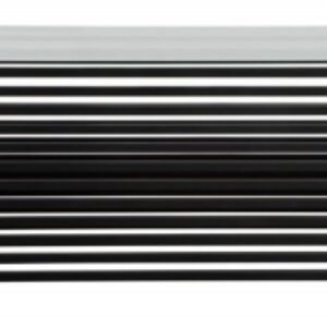 Vogue Glass 8 Seater Dining Table with Black Base