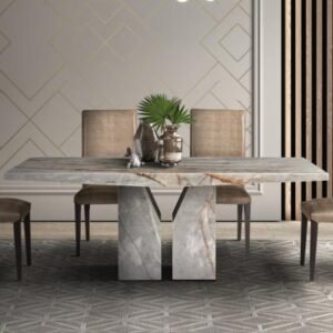 Zenith Marble Pedestal Dining Table - Variation Available