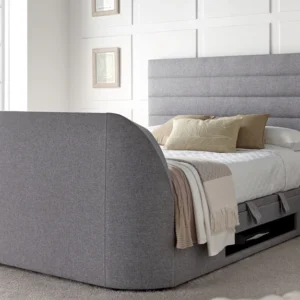 Novo Aporo TV Ottoman Bed Frame, Double, Marbella Grey