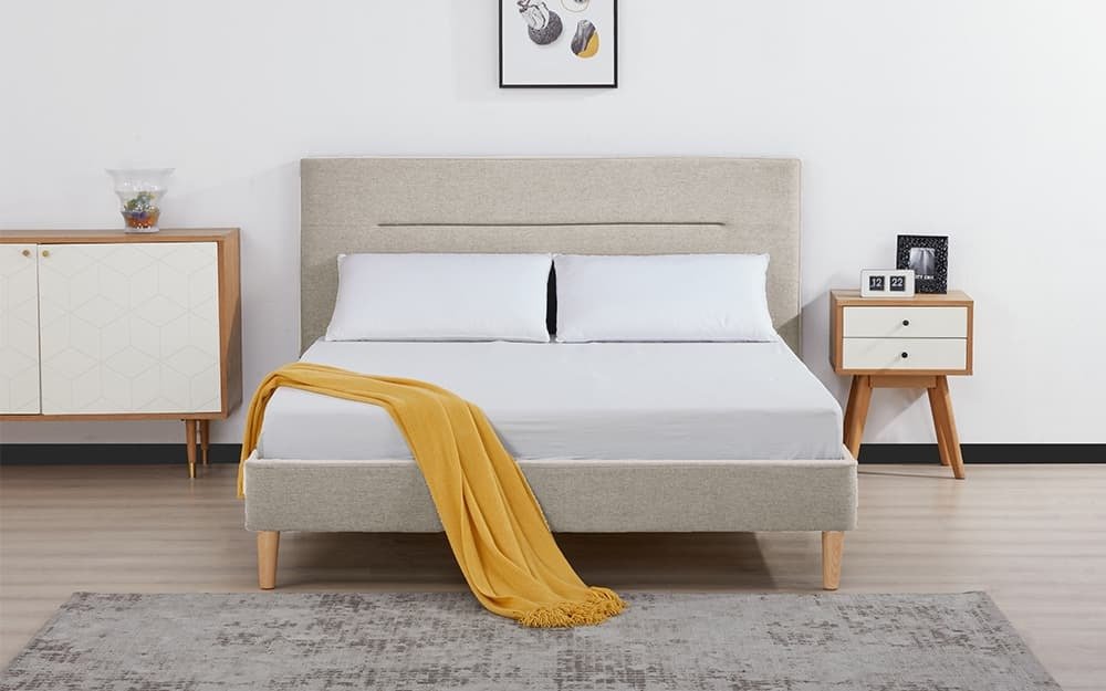 Novo Spencer Fabric Bed Frame, Double